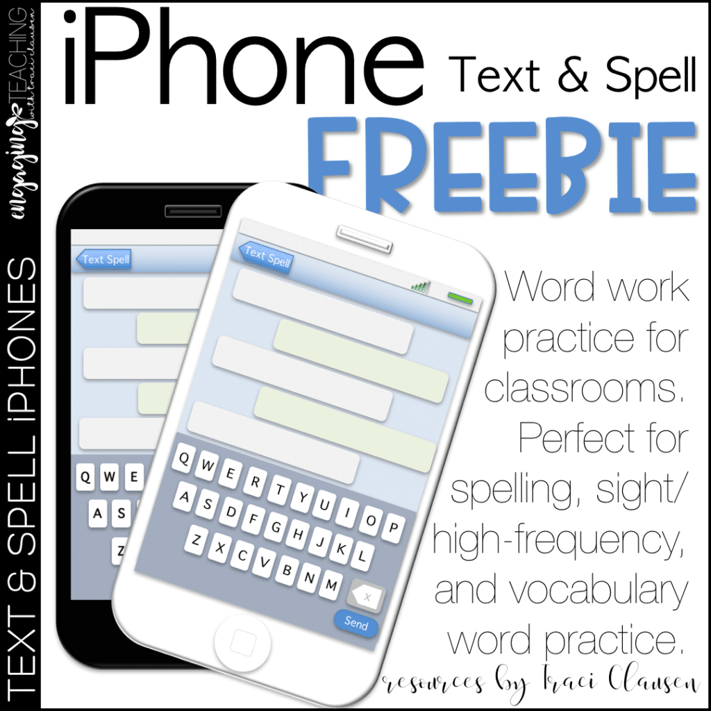 Word Work iPhones FREEBIE