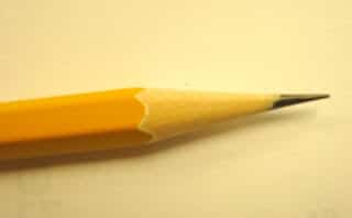 sharpened pencil