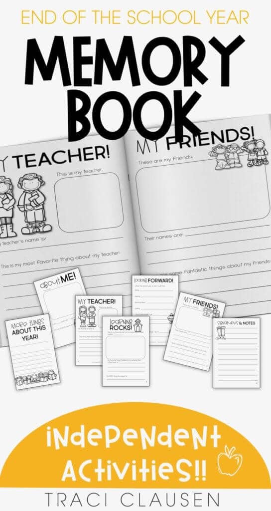 End of the Year Teacher Memory Book- For teachers, from students