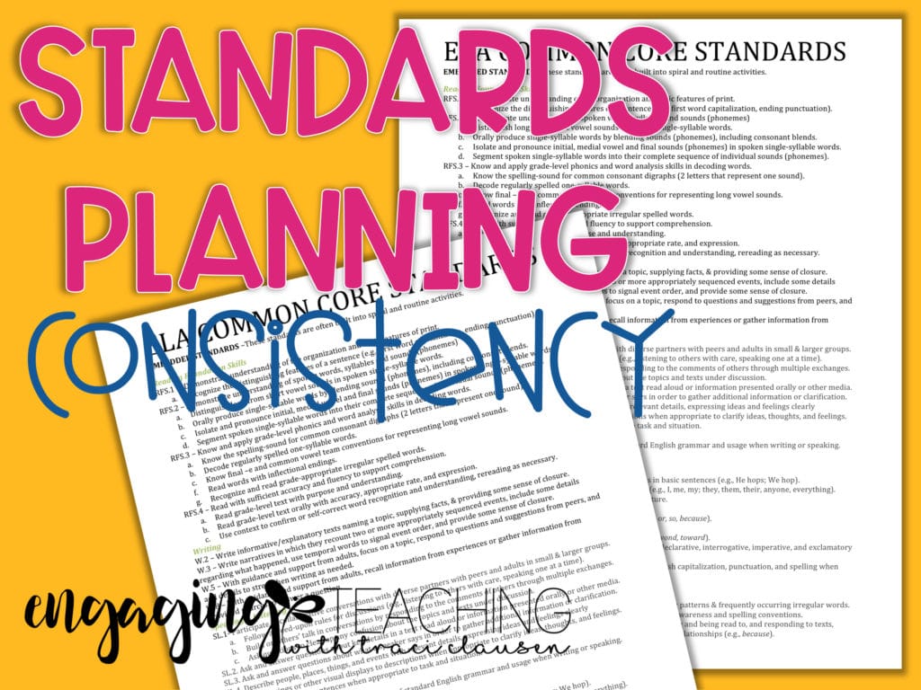 Standards Planning Consistency