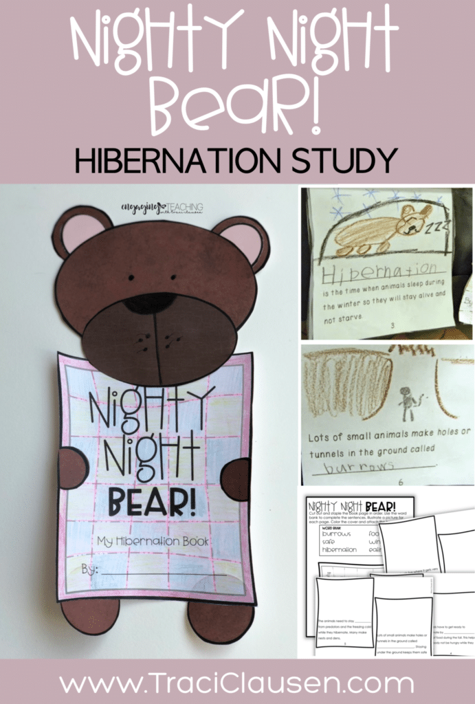 bear craft and hibernation activity book