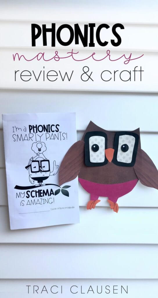 owl craft and phonics mastery book