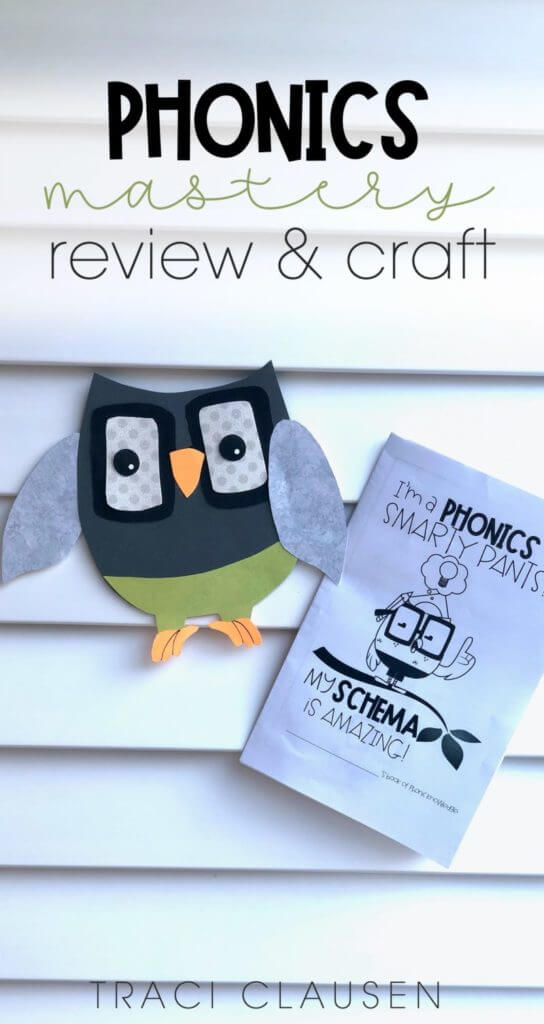 owl craft and phonics mastery book