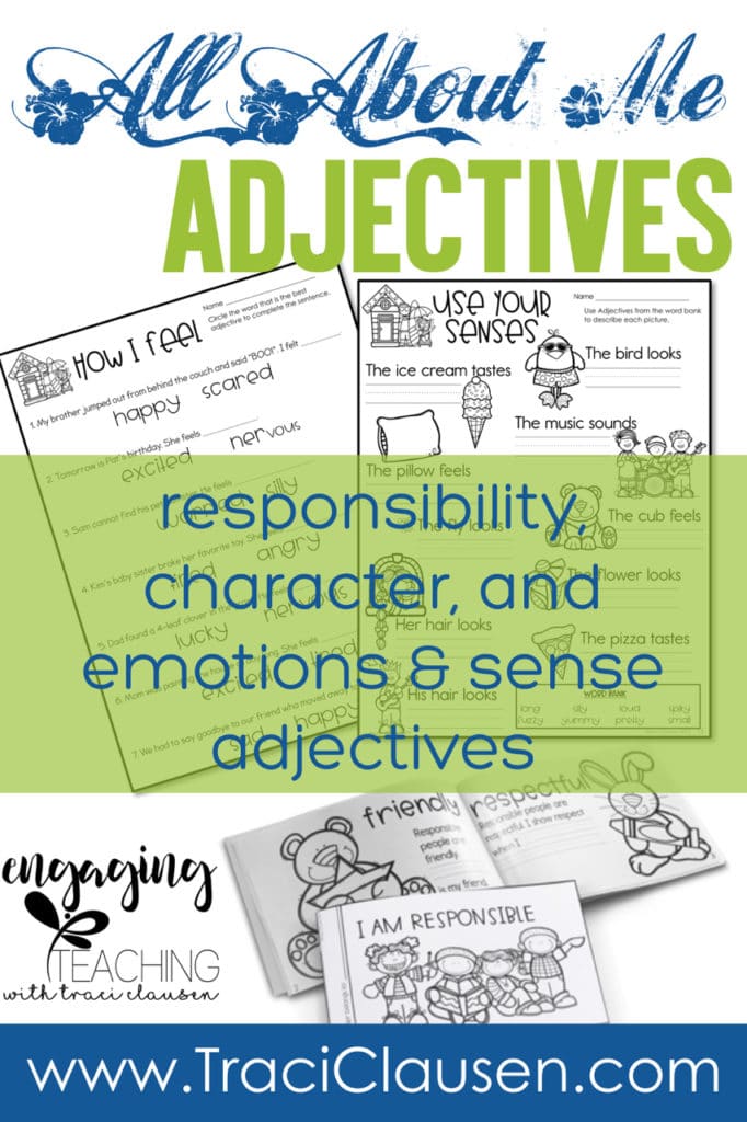 All About Me Adjective Activities