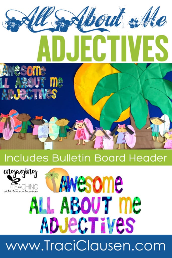 All About Me Adjectives Bulletin Board