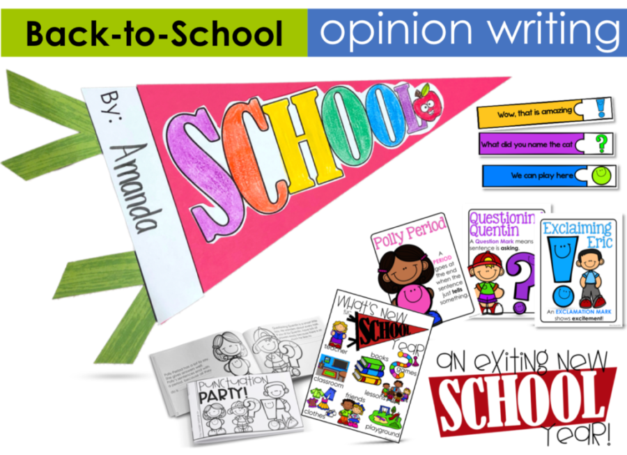 differentiated back to school based opinion writing lesson