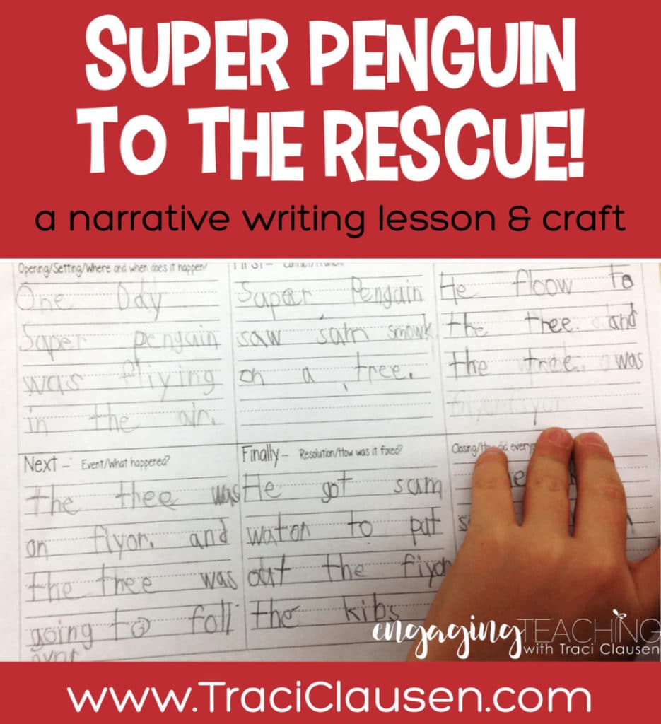 Student Sample of super penguin narrative plan