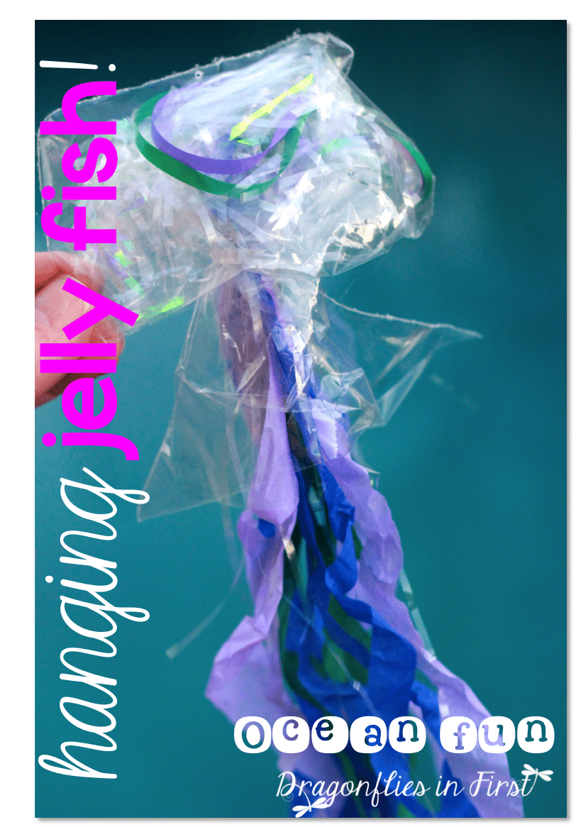 Hanging Jelly Fish in an Ocean Habitat