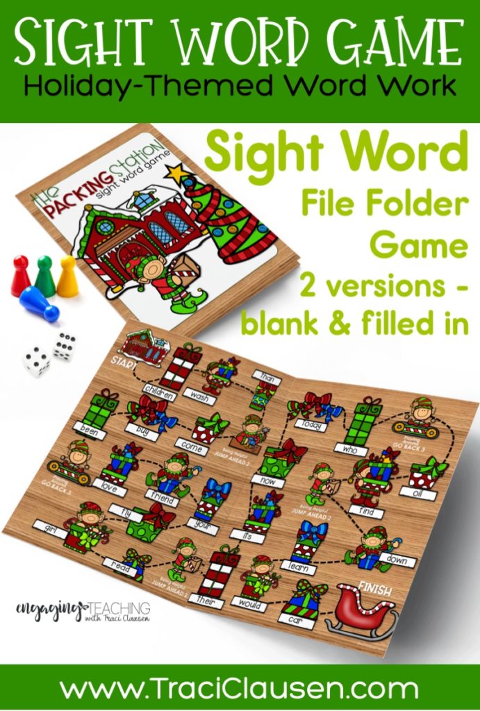 Sight Word Board Game - The Packing Station