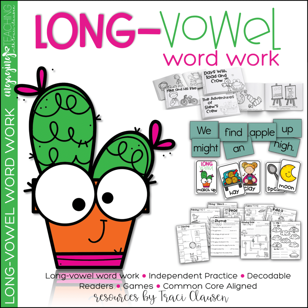 Long Vowel Word Work Resource Cover