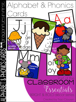 Alphabet and Phonics Cards - Engaging Teaching with Traci Clausen