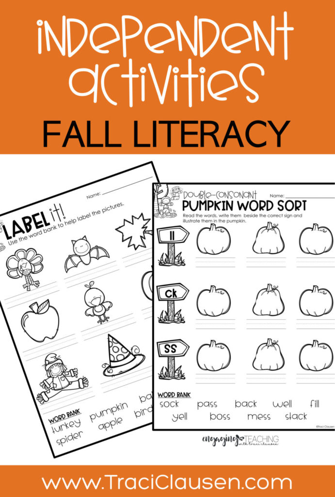 fall literacy activities