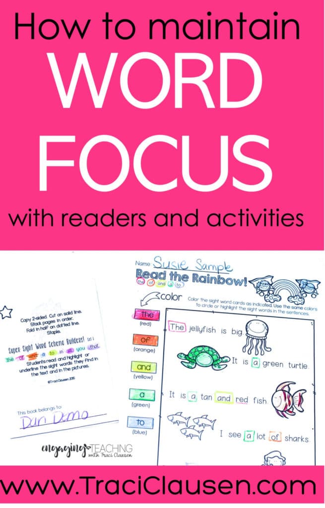 Sight Word Hero Sheets and books