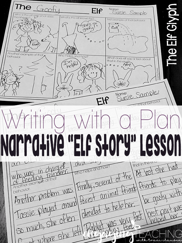 Elf Glyph and Narrative Writing Lesson - Engaging Teaching with Traci Clausen
