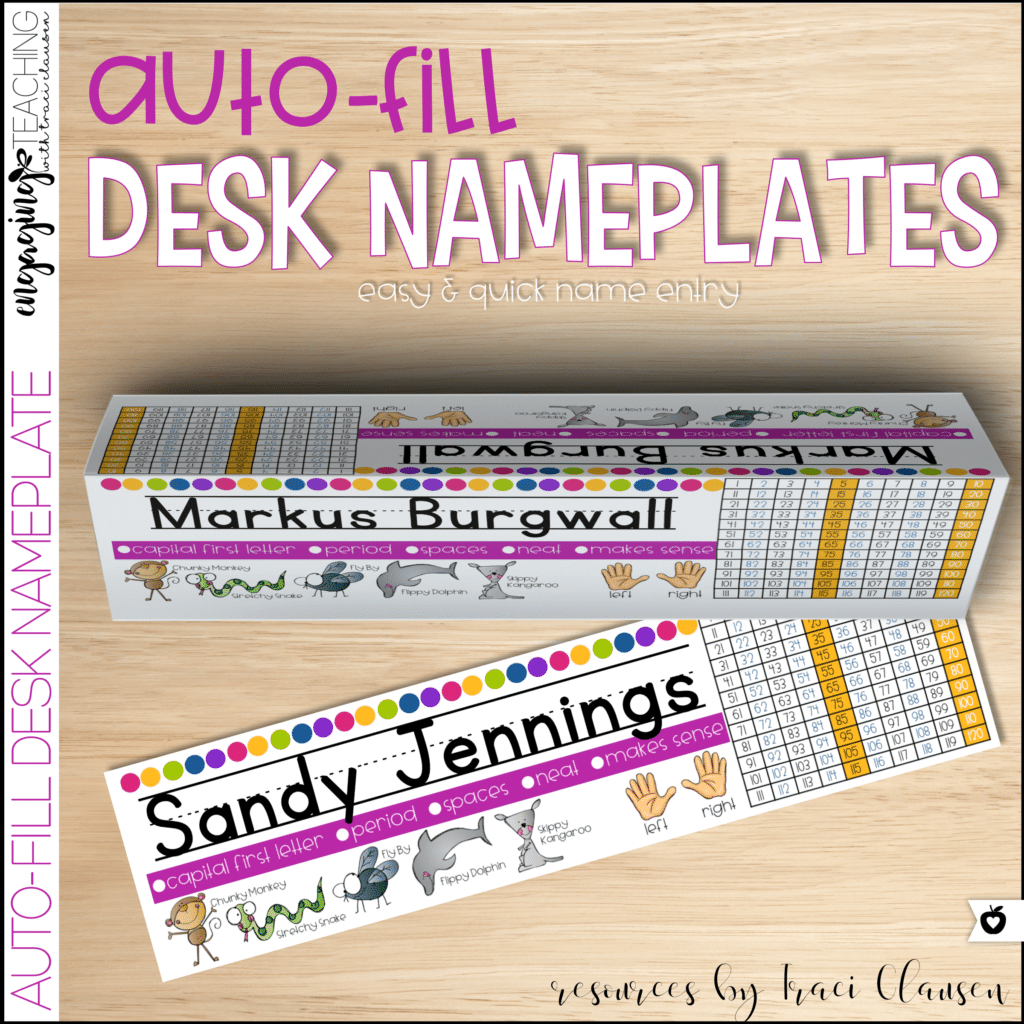 auto-fill desk nameplate