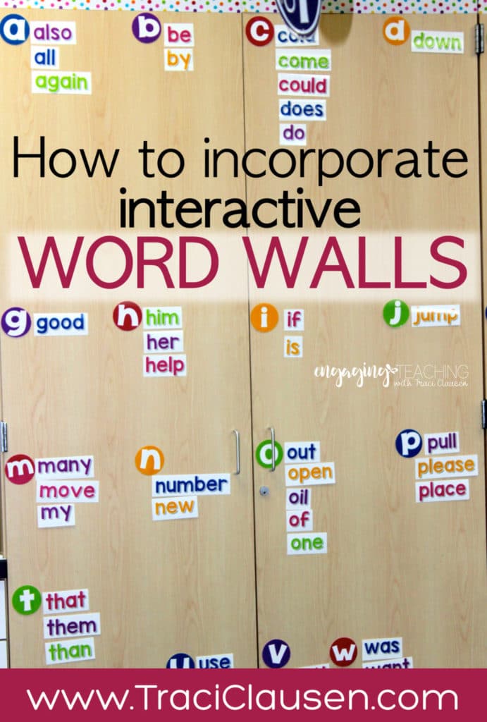 How to Incorporate interactive word walls