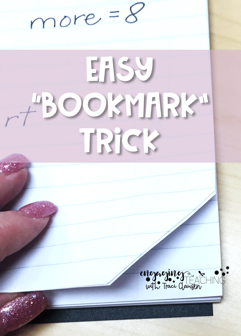 No Fuss Math Bookmark Trick