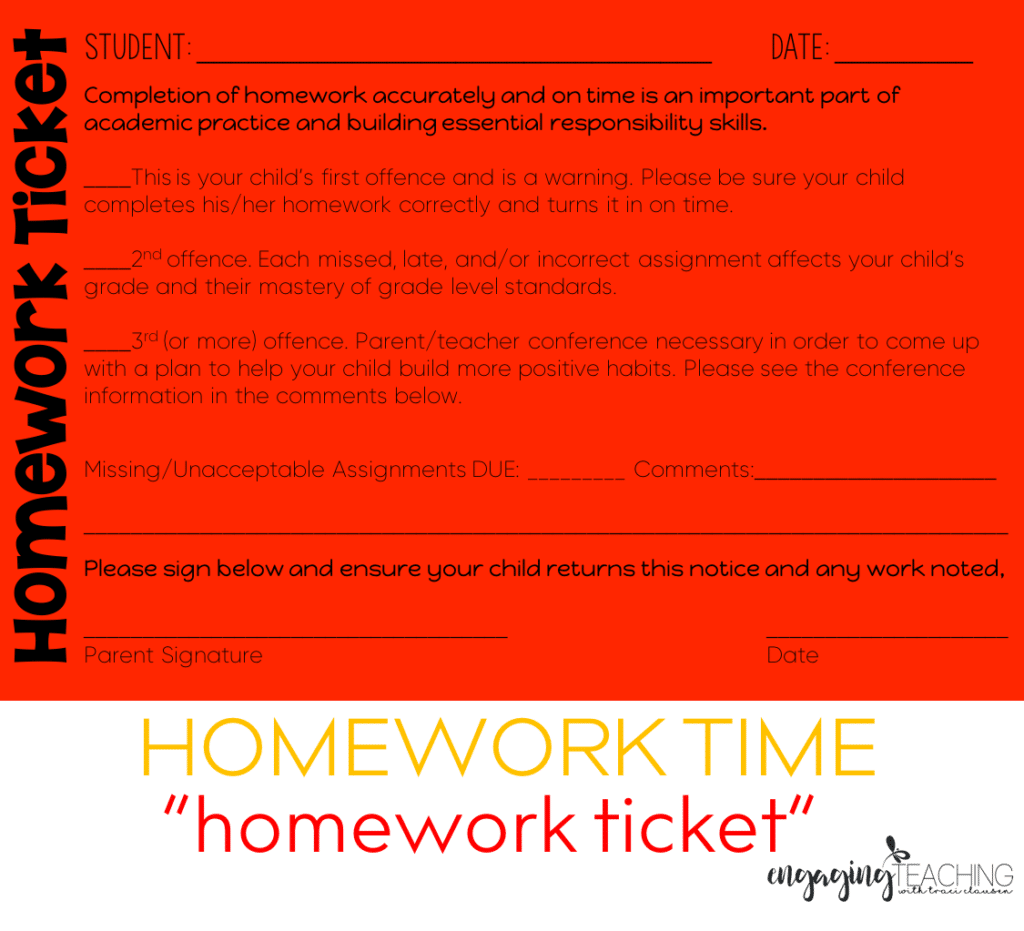 Homework Ticket
