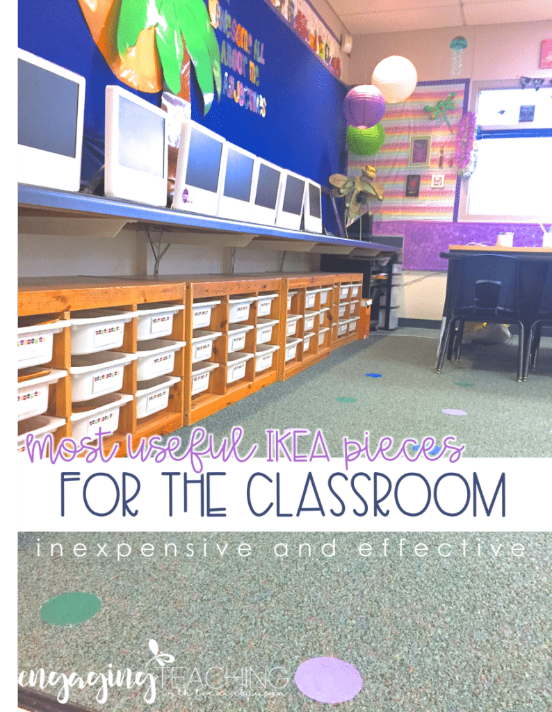 Ikea cubbies in the classroom