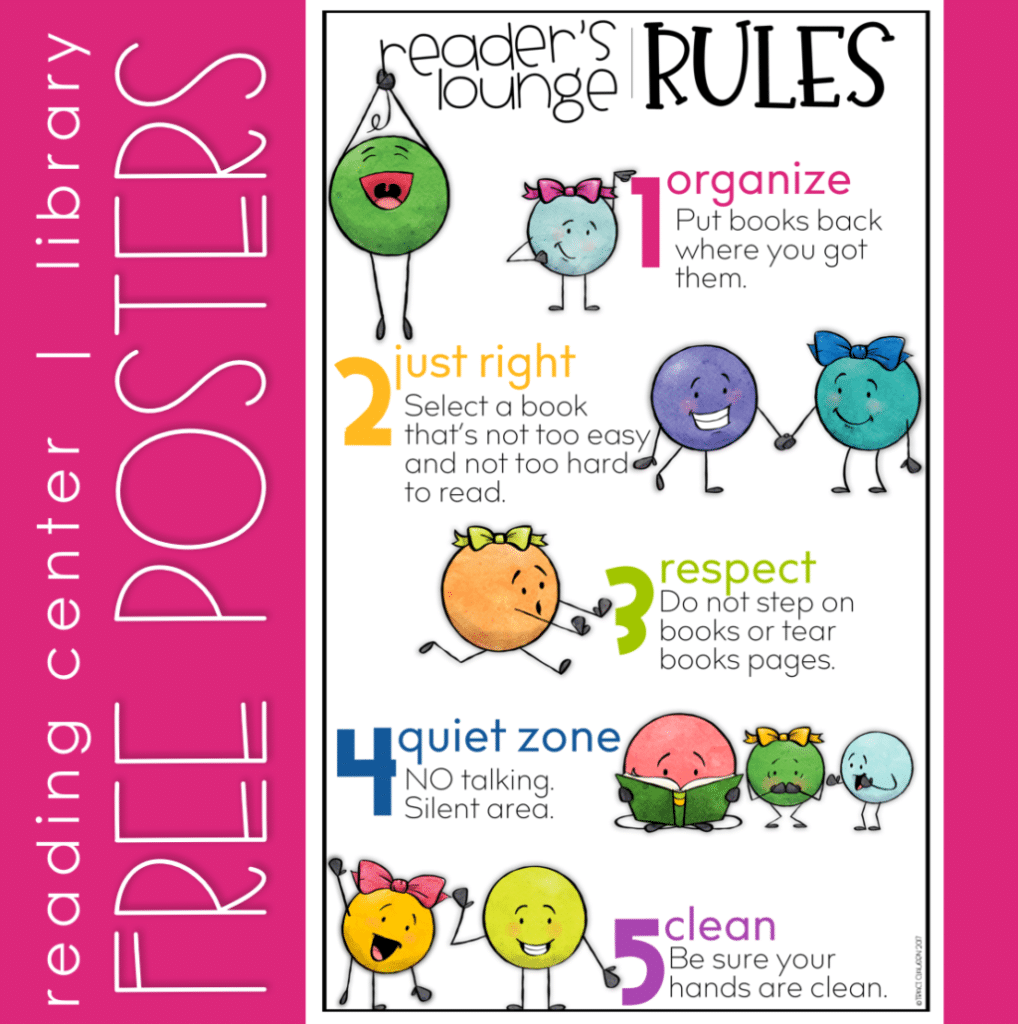 Readers Lounge Rules Poster FREEBIE