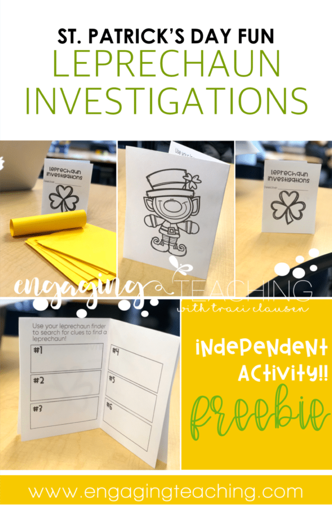 St. Patrick's Day - leprechaun investigations freebie