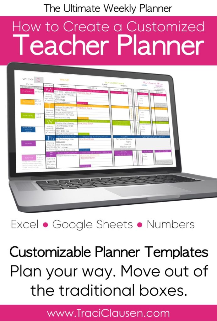 teacher planner excel google and numbers