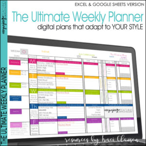 Excel & Google Sheets Weekly Planner