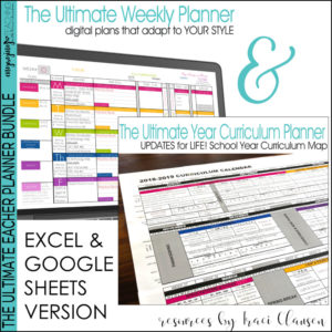 Excel & Google Sheets Weekly & Year Planner BUNDLE