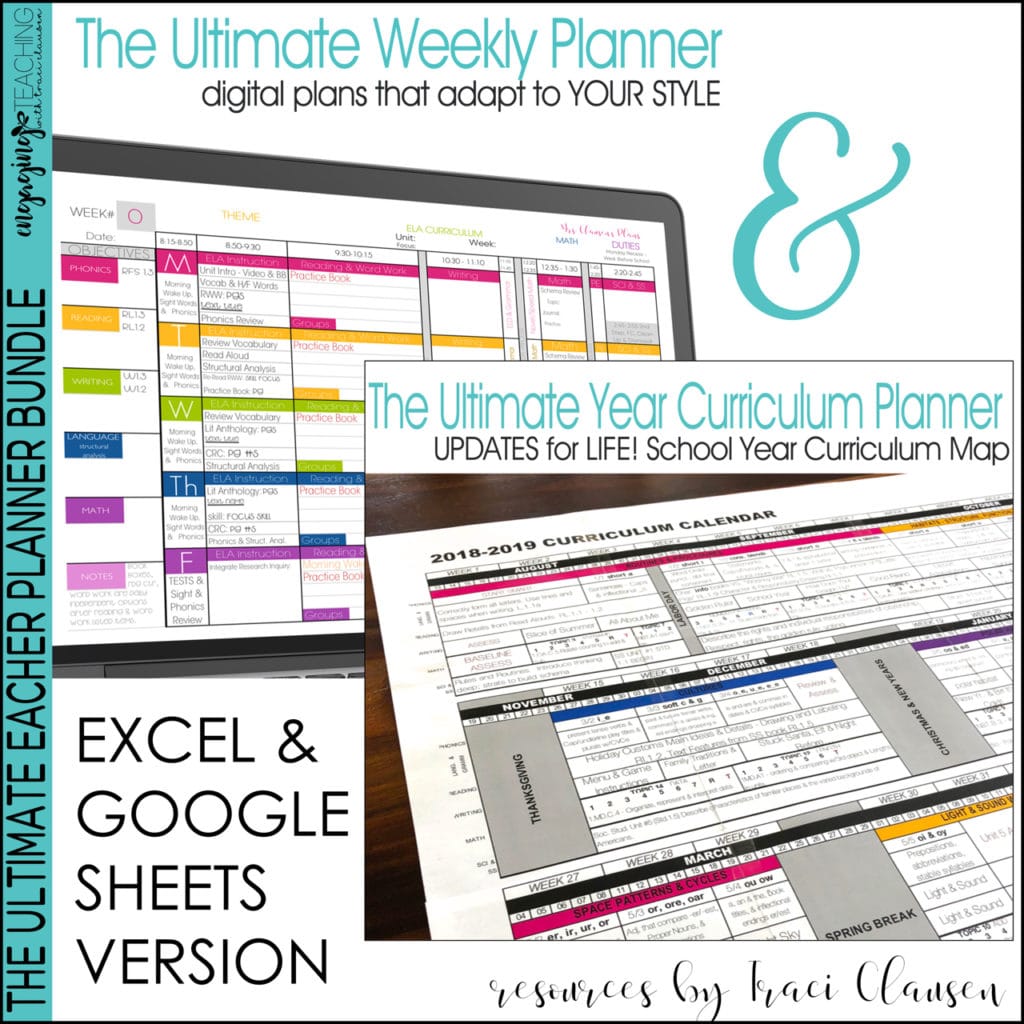 Excel & Google Sheets Weekly & Year Planner BUNDLE