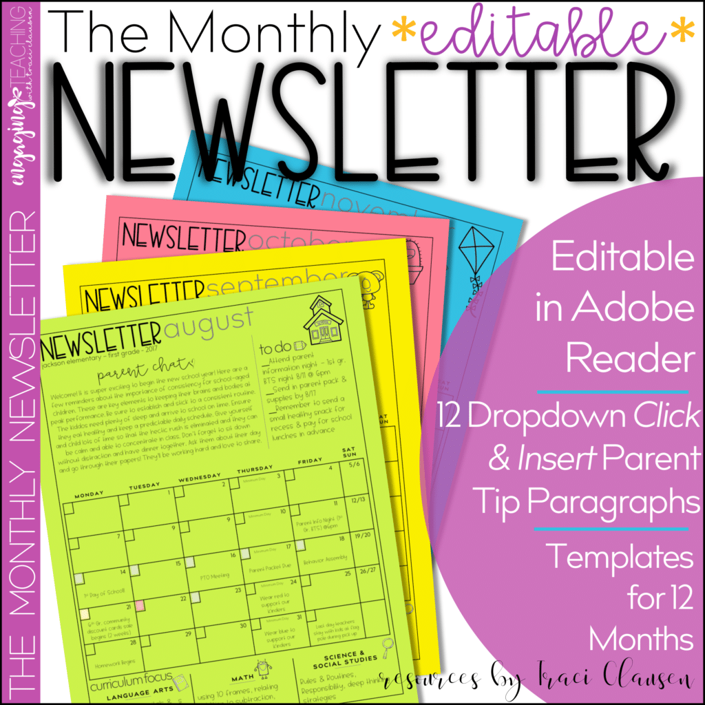 Editable Monthly Newsletter