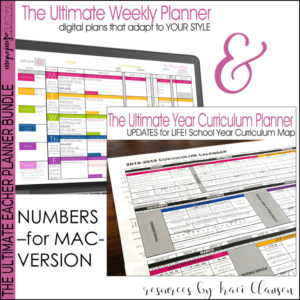 Numbers Weekly & Year Planner