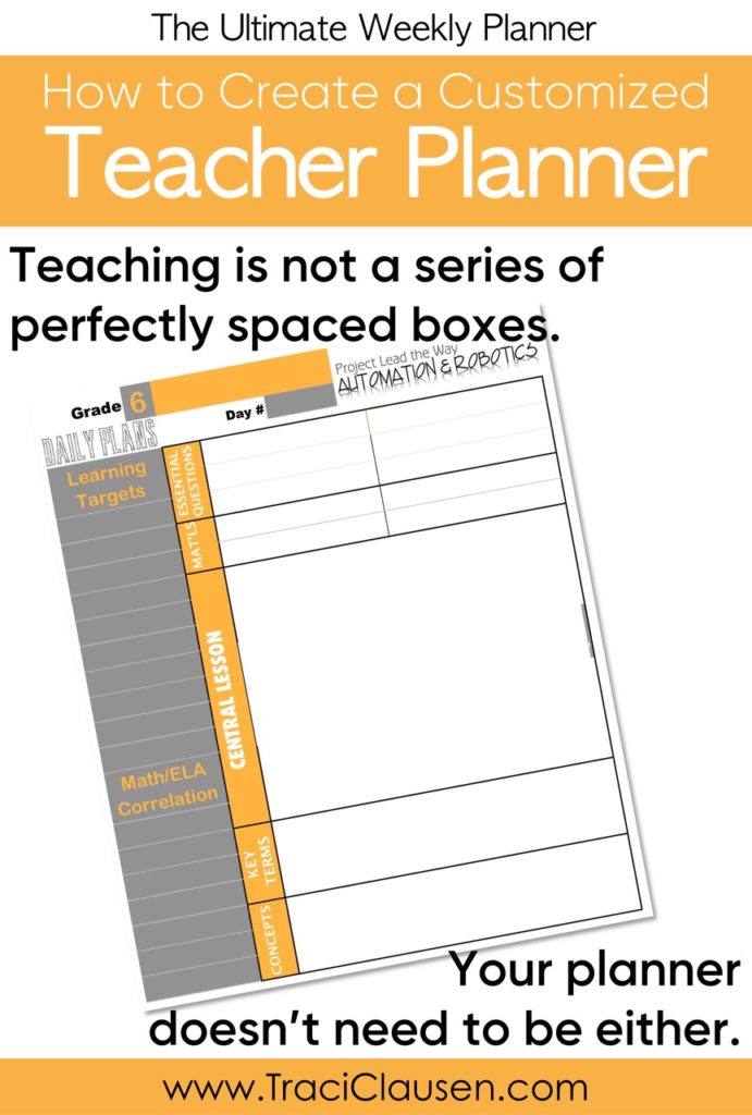 Personalized Teacher Planner