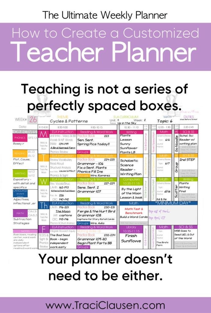 Personalized Teacher Planner