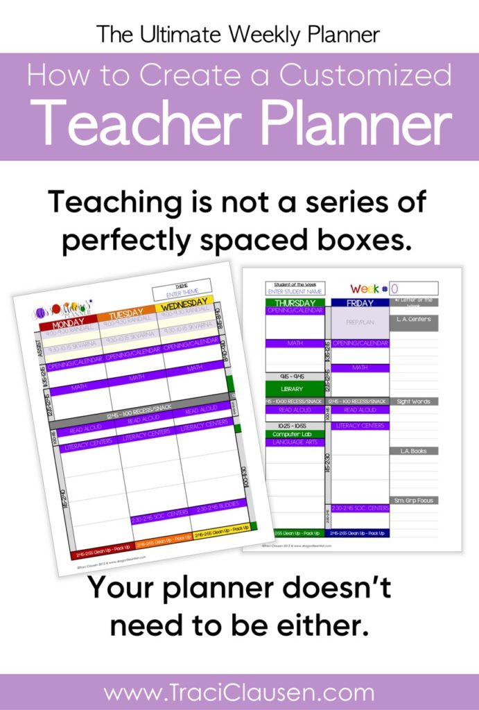 Personalized Teacher Planner