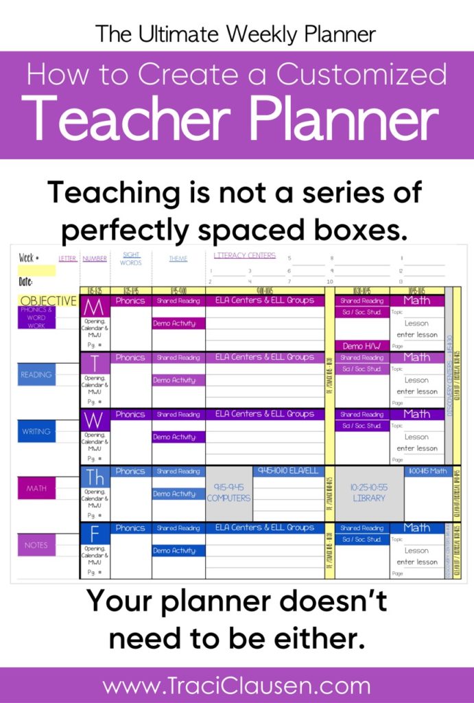 Personalized Teacher Planner