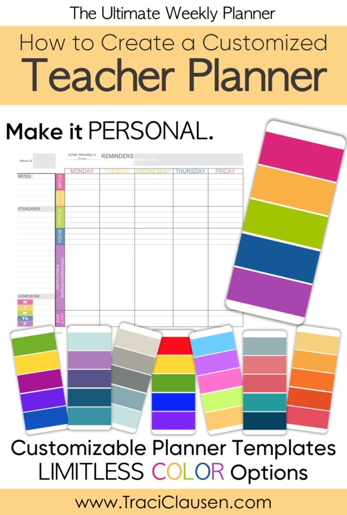Teacher Planner Colors
