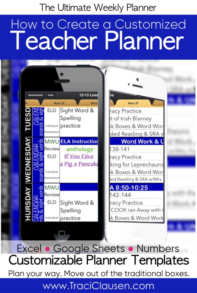 teacher planner on phone