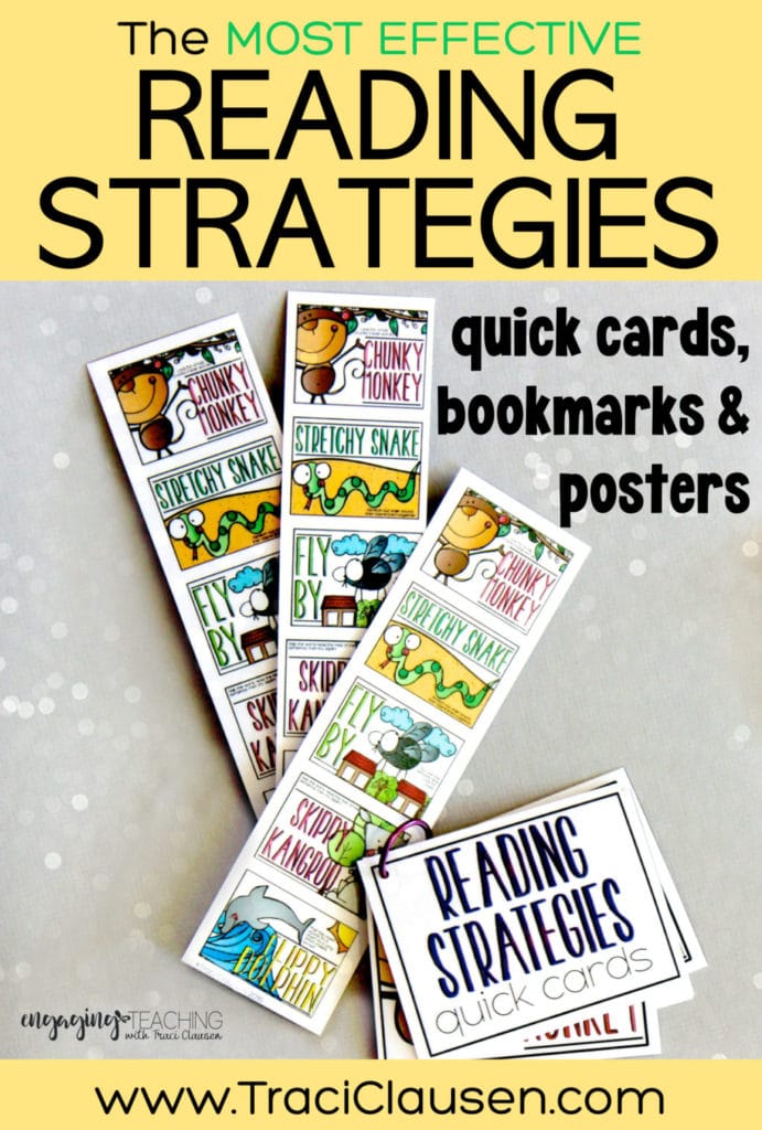 Reading Strategies bookmarks and quick cards