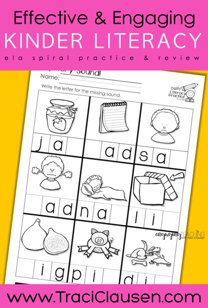 Daily Literacy Practice sound page