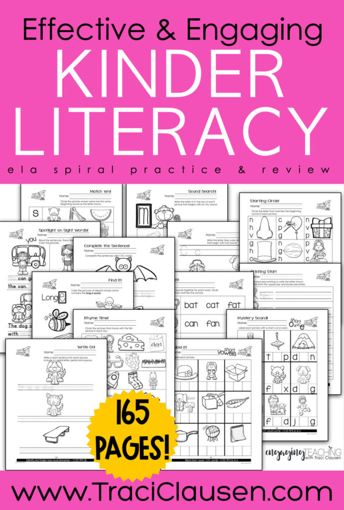 Daily Literacy Practice Activity page