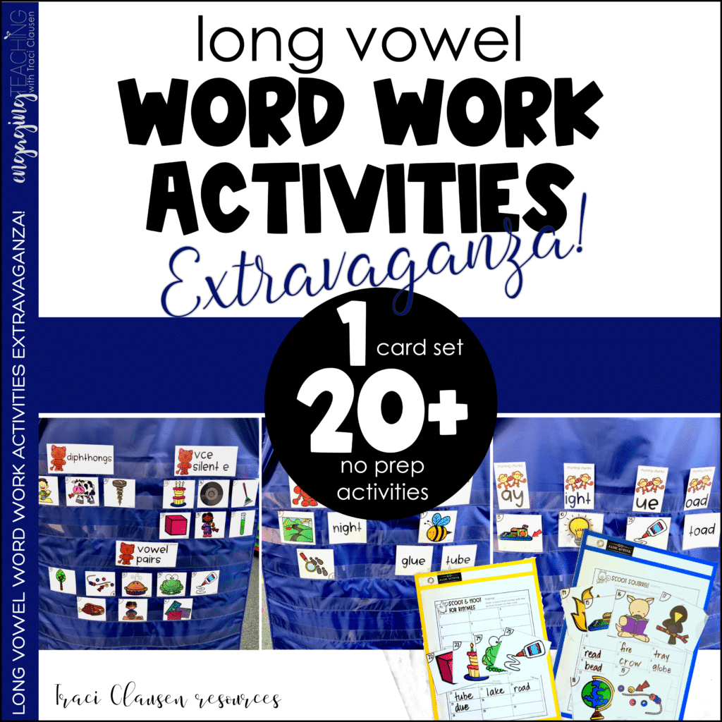 Long vowel Word Work Activities Extravaganza resource Cover
