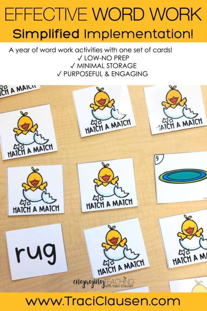 Match Cards for Word Work