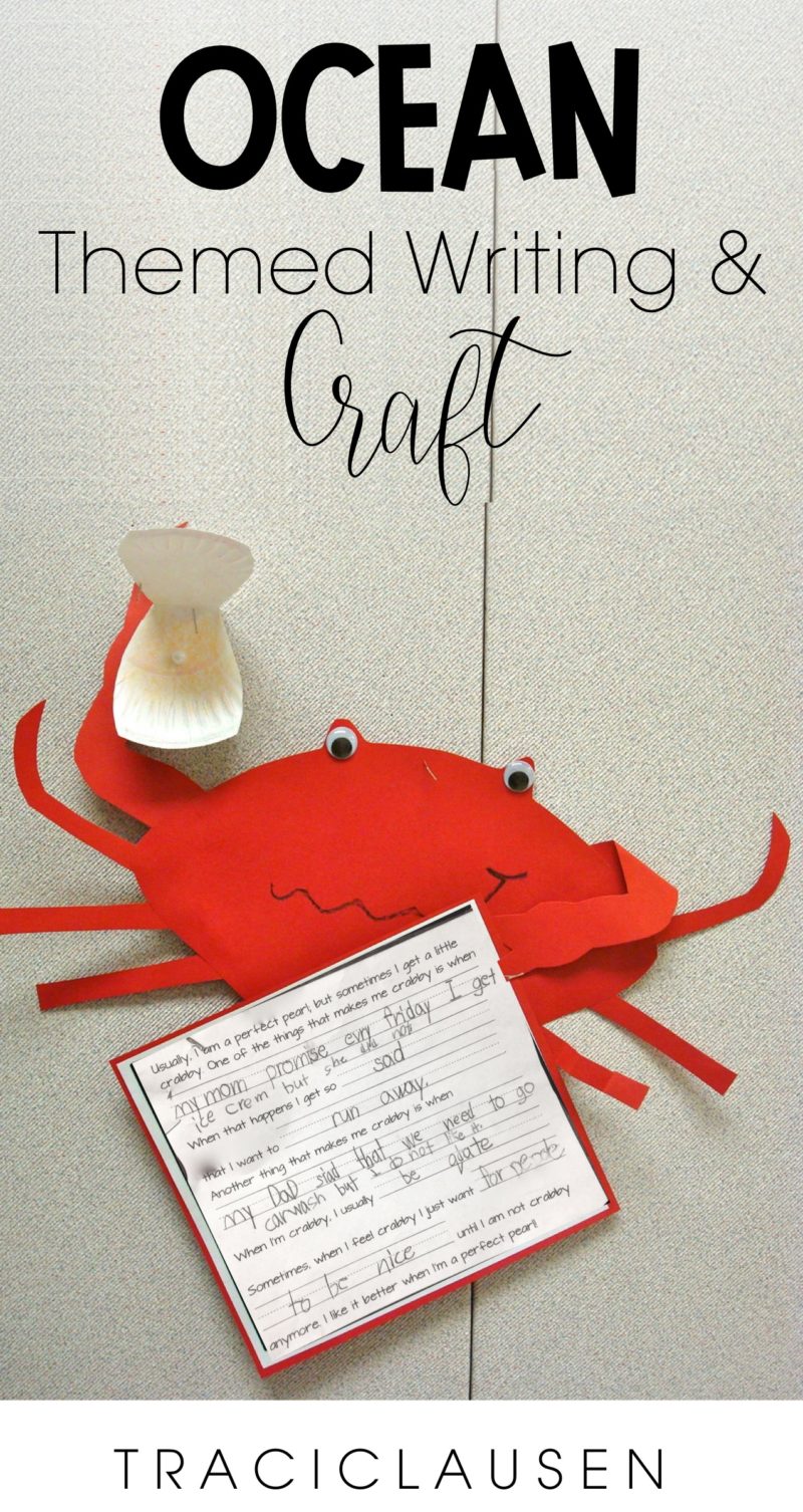 Crab craft and writing assignment