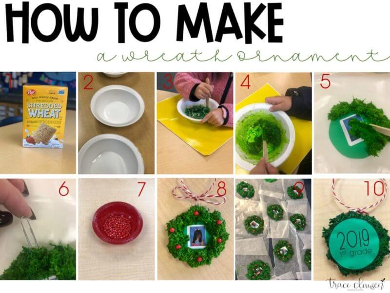 Directions for making holiday wreath