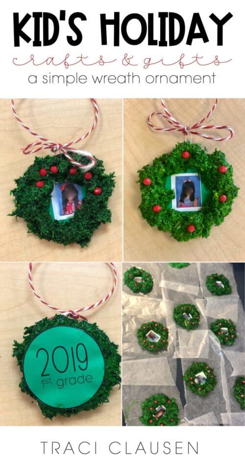 Holiday wreath craft